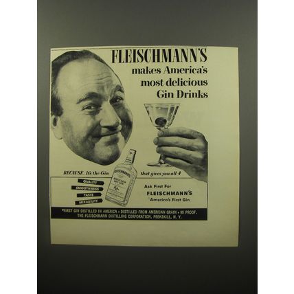 1950 Fleischmann's Gin Ad - makes America's most delicious gin