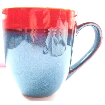 Brown & Blue Mug Reactive Glaze Stoneware 10.5 CM