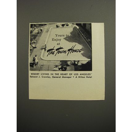 1952 The Town House Ad - Yours to enjoy at the Town House resort living