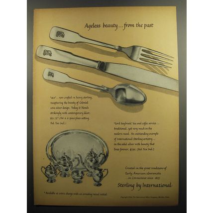 1952 International 1810 Silverware and Lord Saybrook Tea and Coffee Service Ad