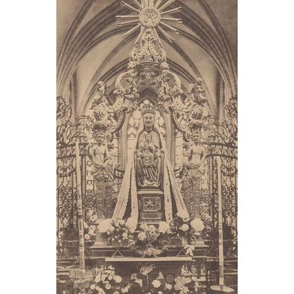 Hal Brabant Notre Dame Church L'Eglise De Notre Dame Antique Belgium Postcard