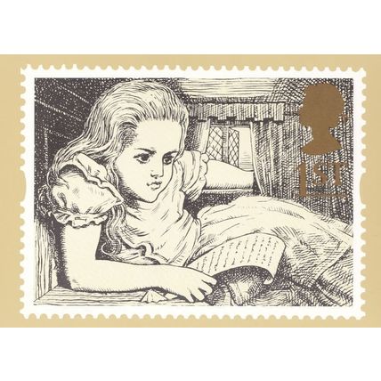 Alice In Wonderland Reading Letter Limited Edition Postcard