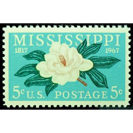 Mississippi Magnolia ONE PACK of TEN 5 Cent Postage Stamps Scott 1337