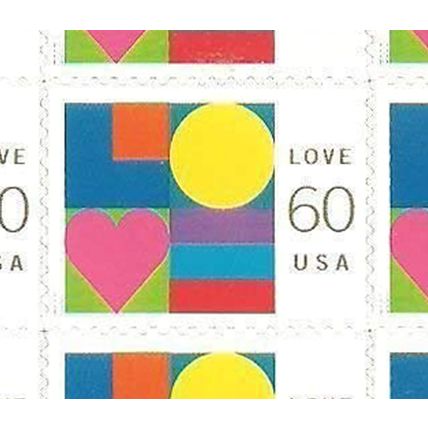 Love Wedding Stamp One PACK of TEN 60 Cent Postage Stamps Scott 3658