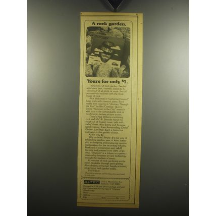 1974 Altec Odyssey Album Ad - A rock garden. Yours for only $1