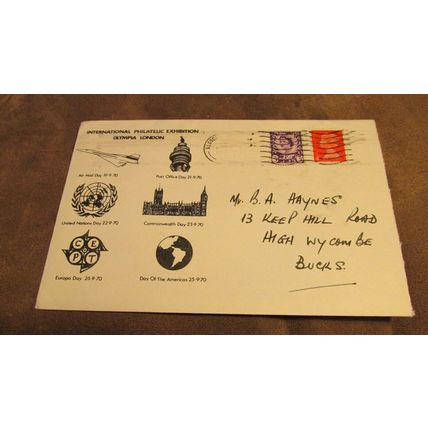 1970 GB Event Cover - International Philatelic Exhibition - Olympia London