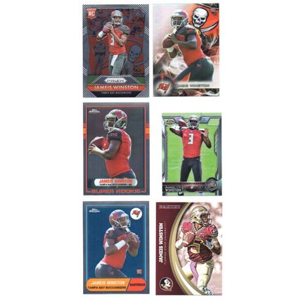 6 JAMEIS WINSTON ROOKIE CARDS LOT 45