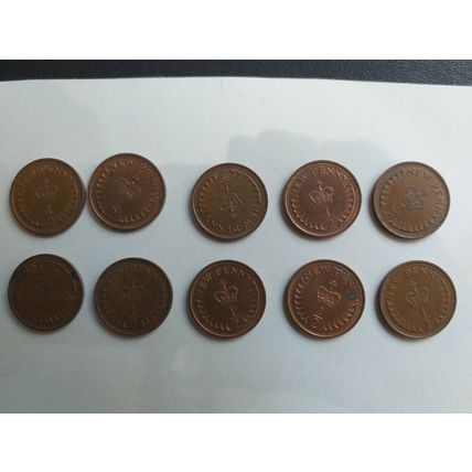 10 half pennies