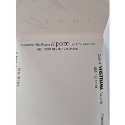FELDPAUSCH TICINO HOTELS NOTE PAD