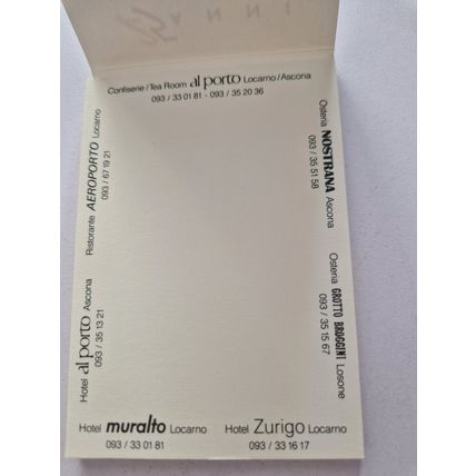 FELDPAUSCH TICINO HOTELS NOTE PAD