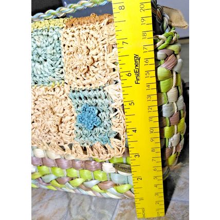 Cappelli Straworld Bag BOHO Floral Woven Beach Purse Spring Summer NWT FLAW!