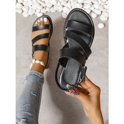 Fashion Round Toe European And American Beach Roman Women's Sandals