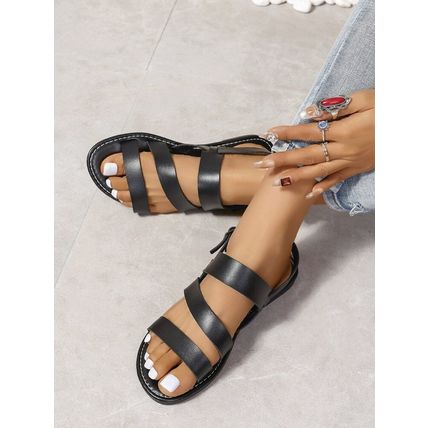 Fashion Round Toe European And American Beach Roman Women's Sandals