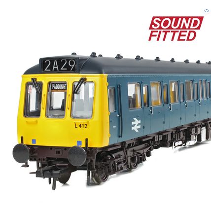 Bachmann 35-504SF Class 117 3-Car DMU BR Blue DCC Sound Fitted - NEW