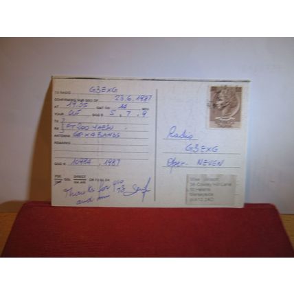 QSL card DAGNINO SERGIO, ITALY 1987 =