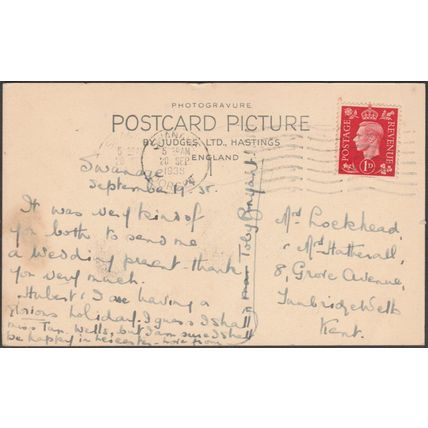 Old Mill Pond, Swanage, Dorset, 1938 - Judges Postcard