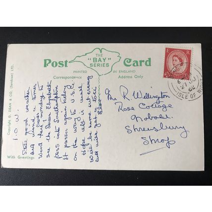 Vintage Postcard Regatta Cowes Isle of Wight GC Dean & Co USED stamp 1962 Bay