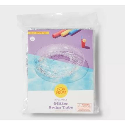 36" Inflatable Glitter Swim Tube - Sun Squad™