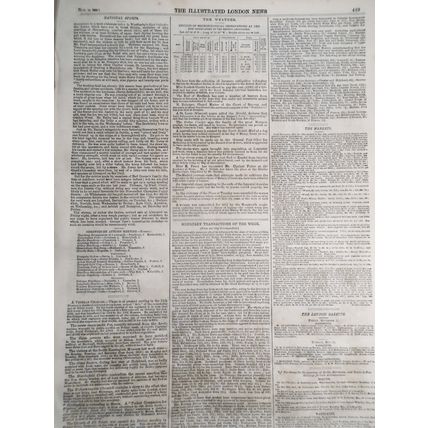 The Illustrated London News, November 19, 1859 War in Morocco; Schiller Festival
