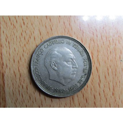 Spain 1966 Franco 1957-1966* 25 Peseta Coin
