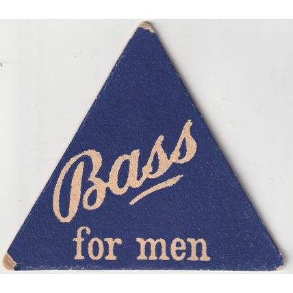 BEER MAT - BASS BREWERY - BASS FOR MEN - (Cat No 036) - (1957)