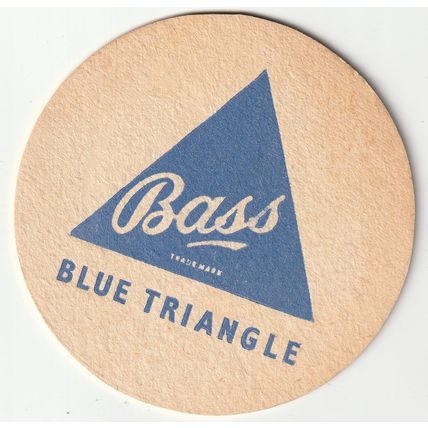 BEER MAT - BASS BREWERY - BLUE TRIANGLE - (Cat No 037) - (1957)