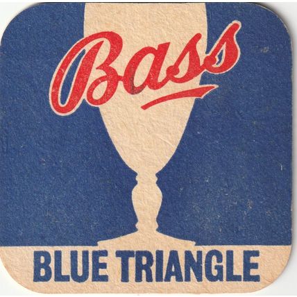 BEER MAT - BASS BREWERY - BLUE TRIANGLE - (Cat No 050) - (1967)