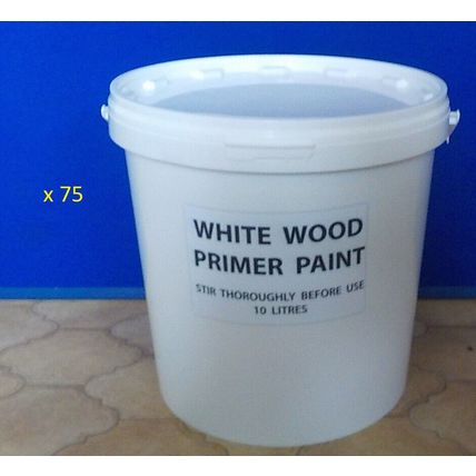 75 x 10 LITRE WHITE WOOD PRIMER PAINT. WHICH ENTREPRENEURIAL'S AWAKE