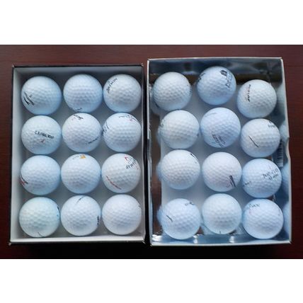24 WHITE GOLF BALLS - GRADE A - MIXED MANUFACTURERS (see description)