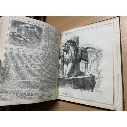 RARE* JAN-JUNE 1878 PUNCH MAGAZINE BOUND VOL 74 ILLUSTRATED ANTIQUE BOOK (P6)