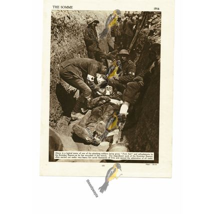 Trench First Aid During WW1, 1916, Book Illustration (Print), 1935