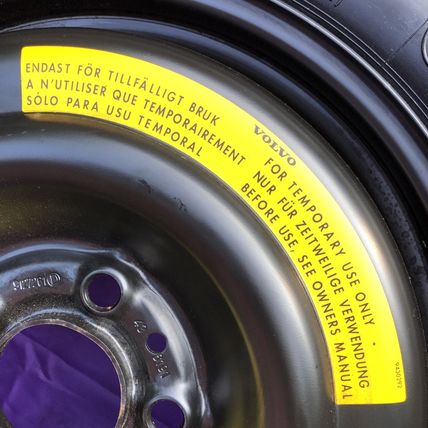 Volvo 9127261 850 S70 V70 FWD Continental T115/70 R15 Spare Wheel Tire OEM