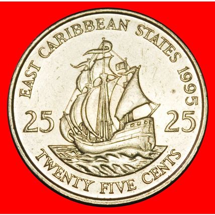 Ⰶ GREAT BRITAIN (1981-2000): CARIBBEAN ★25 CENTS 1995! SHIP★LOW START★NO RESERVE