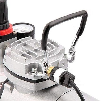 Timbertech Airbrush Kit with Compressor AS18-2K Basic Start Kit with Air Hose, C