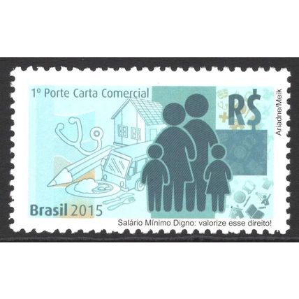 BRAZIL 2015: WORTHY MINIMUM WAGE - 1Porte MNH (G16)