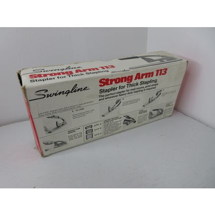 Vintage Swingline Strong Arm 113 Heavy Duty Stapler w/ Original Box, Staples