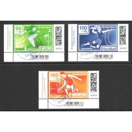 GERMANY 2025: FOR SPORT SEMI-POSTALS - CTO FULL GUM SET OF THREE (G19)