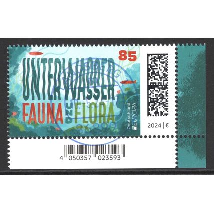 GERMANY 2024: EUROPA - UNDERWATER FAUNA & FLORA - 85c CTO FULL GUM (G19)