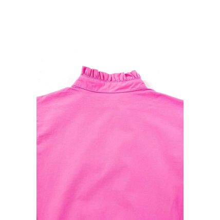 Strawberry Pink Ric Rac Colorblock Flutter Sleeve V Neck Tiered Dress