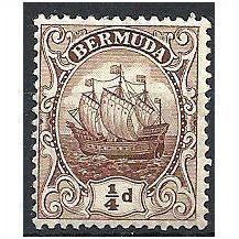 Bermuda 1912 SG44 1/4d Brown Mounted Mint . .