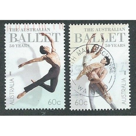 AUS 2012 SET '50TH ANN OF AUSTRALIAN BALLET' (2v) FINE USED (EBID36-729)