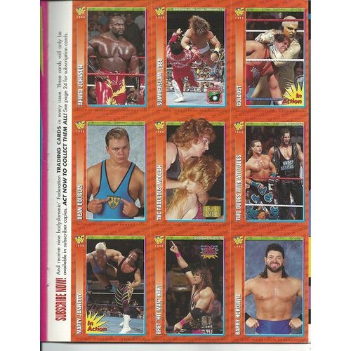 WORLD WRESTLING FEDERATION JANUARY 1996 with trading cards