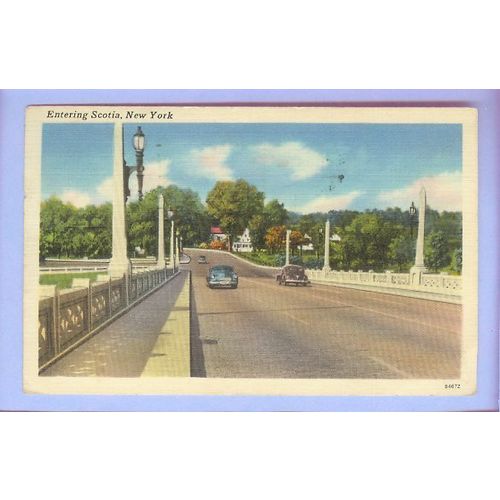 New York Scotia Entering Scotia View Across Bridge Entering Town Of Scotia~216