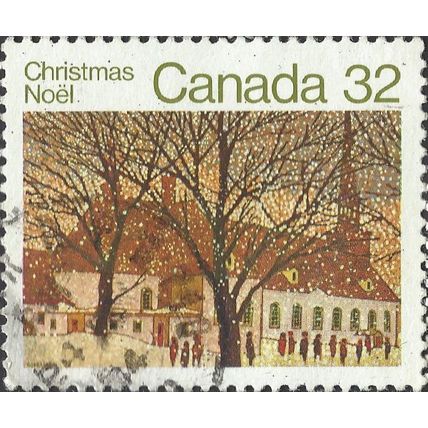CANADA, CHRISTMAS, City church, brown 1982, 32c