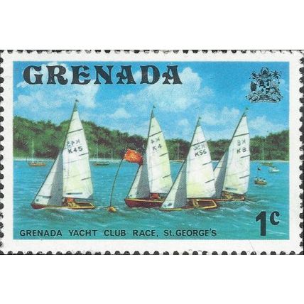 GRENADA, SEA, St. George's Sailing Regatta, blue 1975, 1c