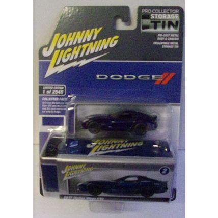 JOHNNY LIGHTNING 2017 DODGE VIPER GTC ' Storage Tin ' BLUE ( 2023)