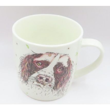Brown & White Spaniel Dog Mug Fine China 9.5 CM Gift Drink Beverage Ceramic