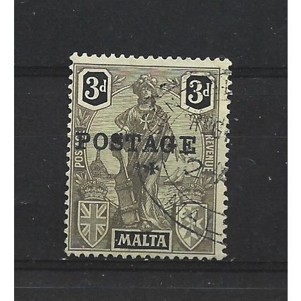 Malta.SG149 3d Black/Yellow.Fine Used.Apr25d