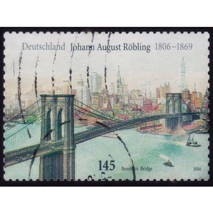GERMANY 2006 Johann August Robling Brookyn Bridge 145c Sc#2384 SA - USED @M455