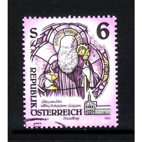 AUSTRIA 1993 MONASTERIES AND ABBEYS 6s ST BENEDICT FINE USED#